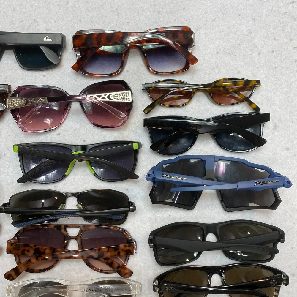 Lot Of 20 Sunglasses Bulk Mixed OS Multicolor Sporty Retro Aviator